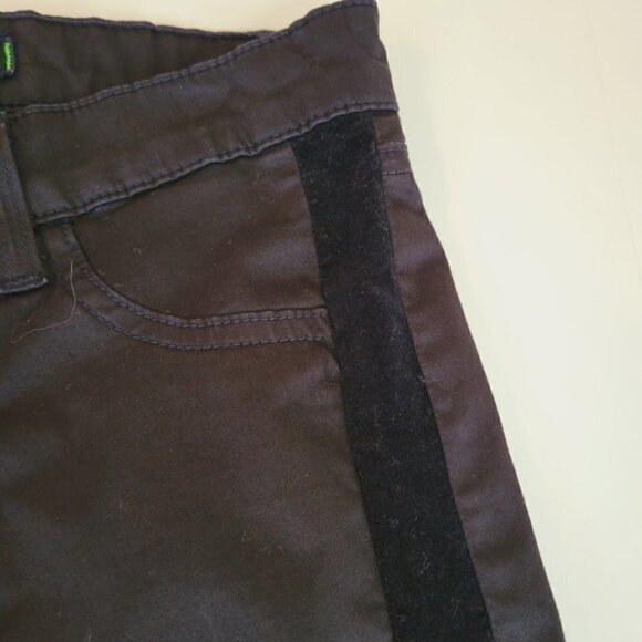 J Brand Skinny Leg Pants With Velvet Tuxedo Stripe Black Womens Size 25 - Picture 8 of 13